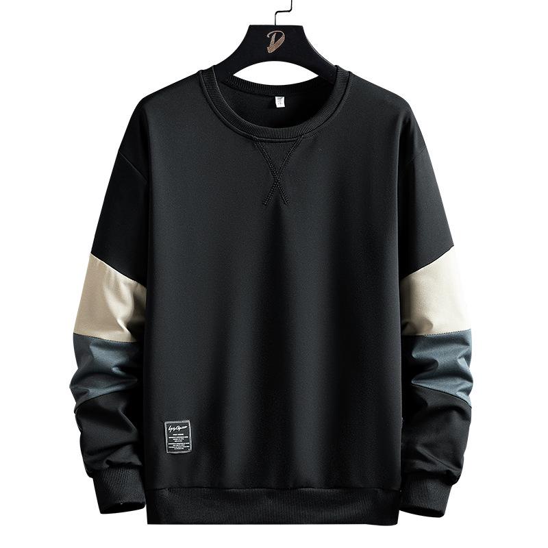 Sudadera con Capucha de Manga Larga en Bloques de Color para Hombre Tallas Grandes - Prenda Básica Trendy de Cuello Redondo para Primavera, Otoño, Invierno 2026