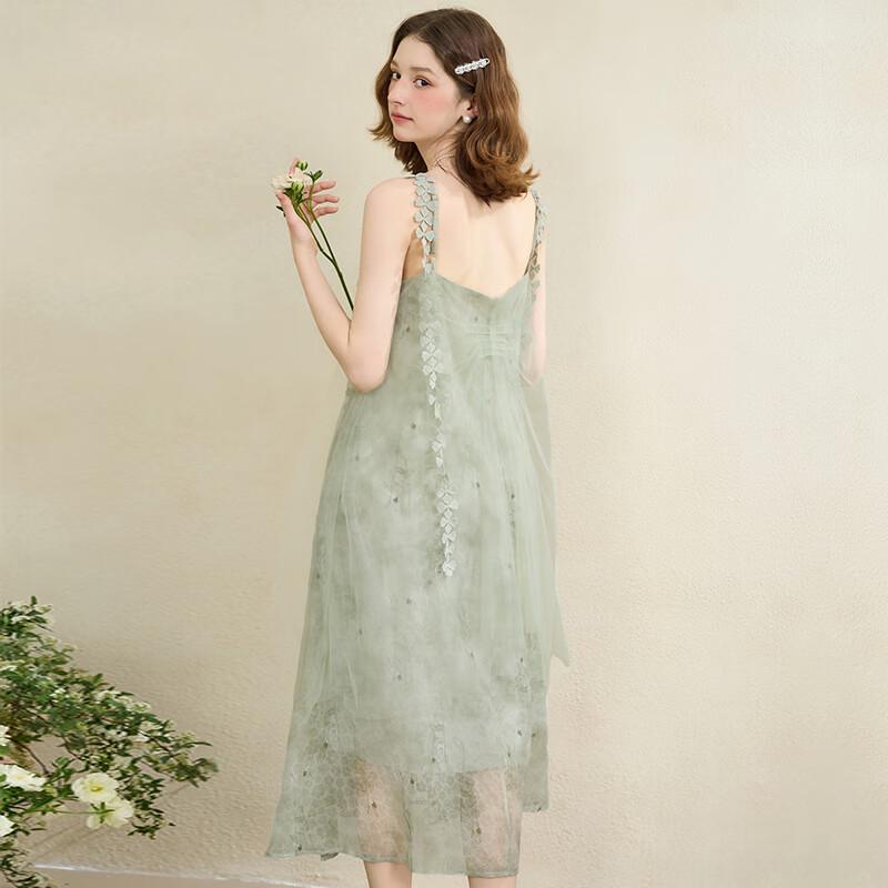 Xiyu Floral Strap Fairy Gauze Dress