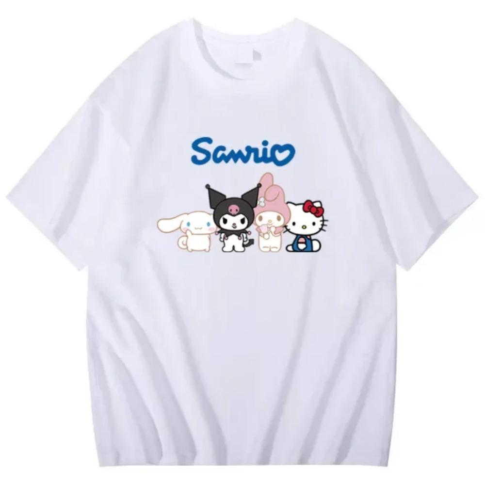 

Летняя Новая Женская Футболка HelloKitty Милая Футболка Одежда С Принтом Букв Хлопок Мода Повседневная С Коротким Рукавом Женский Топ XXXXXL белый