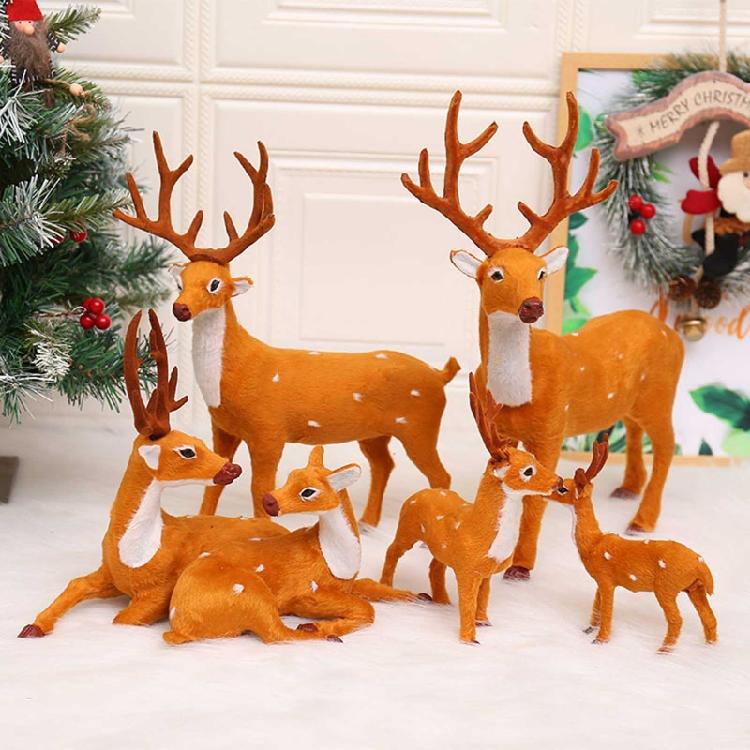 Creative Christmas Elk Ornament 15/20/25/30/35cm Party Dining Table Decor