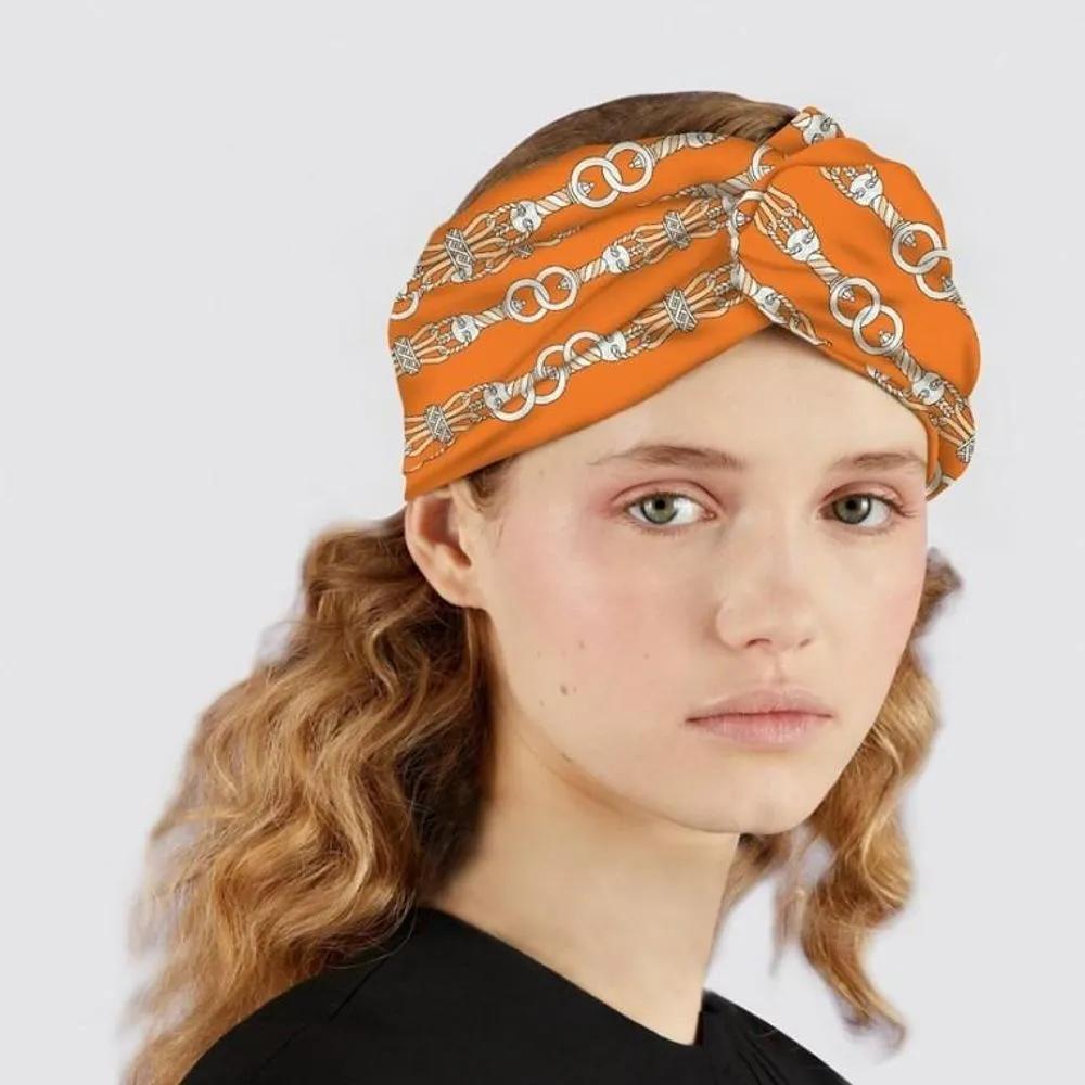 Ethnic Twisted Retro Headband 3-Color Bandana Tropical white