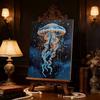 DIY Jellyfish Pearl Art Painting for Home Wall Decor Pearl Gem Paintings Picture Arts Craft  for Adults/Beginners Gift Idea Home Decor Without Frame