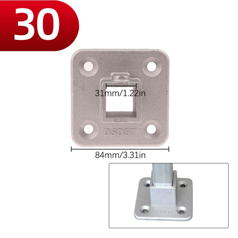 1 buc Piesă de Conectare Tub Pătrat Aliaj Aluminiu Cot Conector Triplu Tub Pătrat Îmbinare Fixă Raft Raft de Depozitare