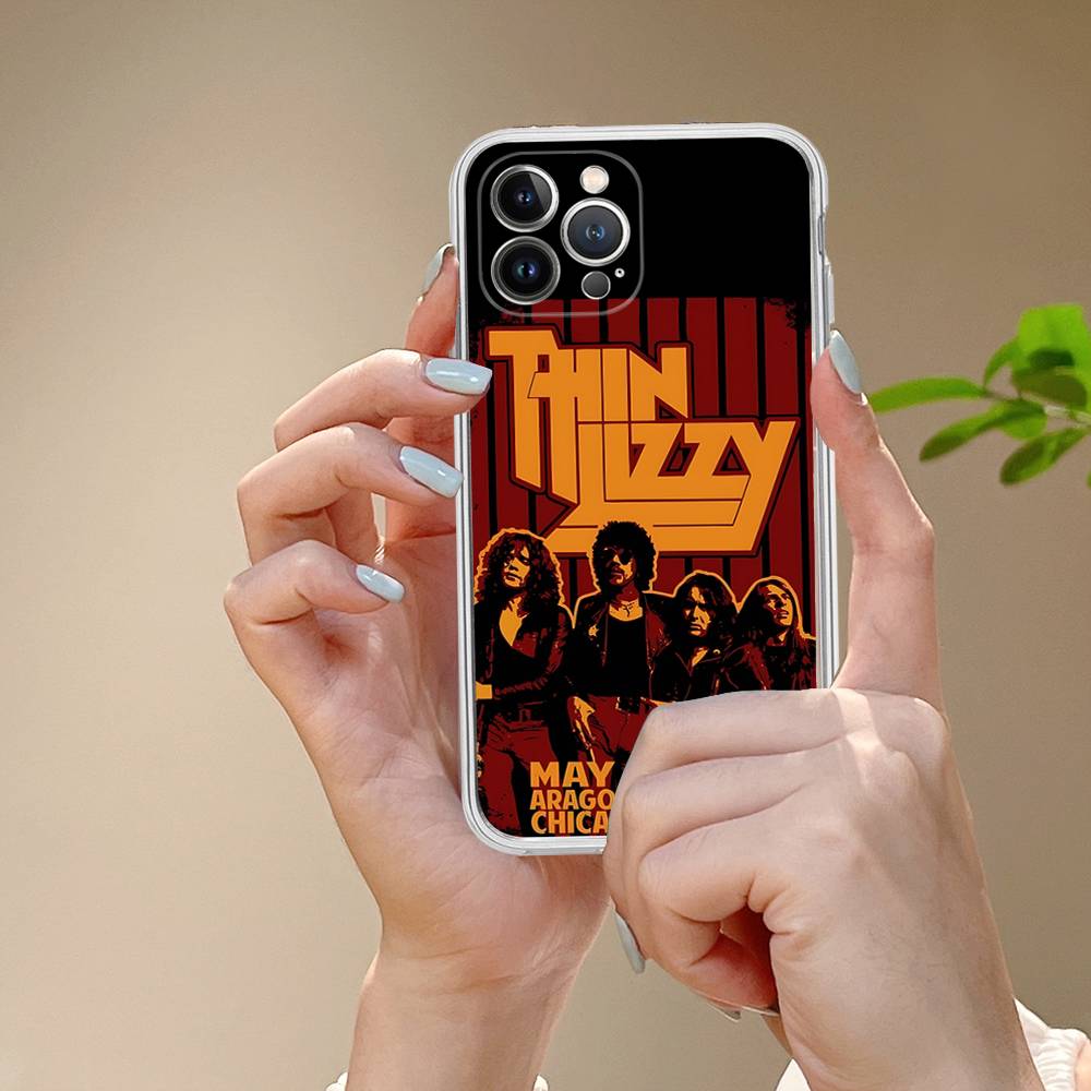 Rock Band T-Thin LizzyS Fit For IPhone 16 15 Promax Phone Case IPhone 14 11 12 High End 13 Pro Silicone