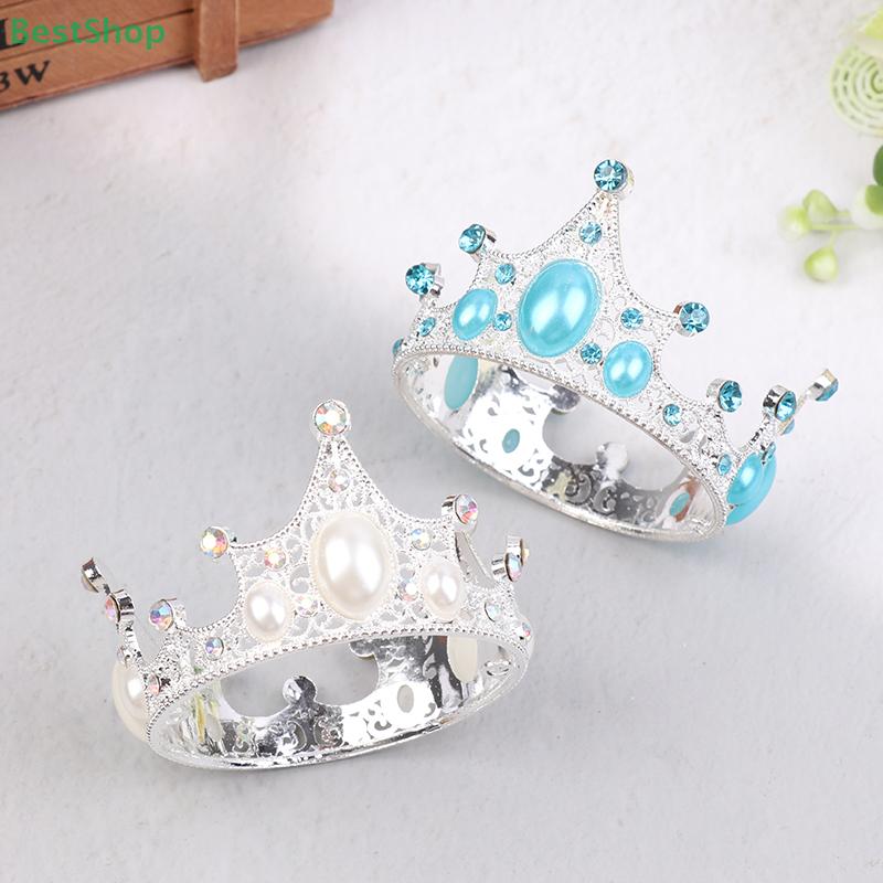 Vintage Multi-color Metal Crown Cake Decoration Elegant Wedding Princess Birthday Dessert Decoration Flags