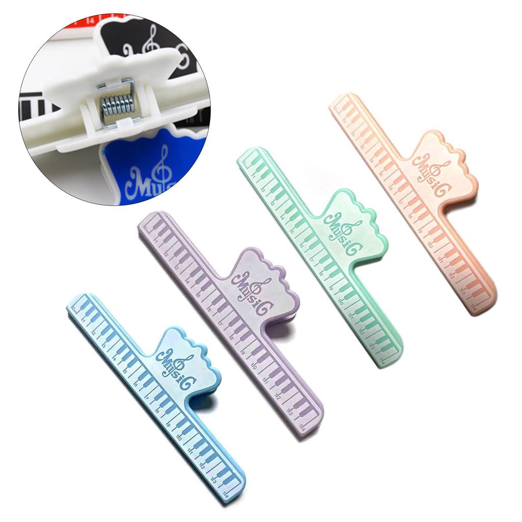 Clip Profesional para Partituras Musicales Soporte para Páginas de Música Clip Fijo de Plástico para Partituras Musicales para Tocar Instrumentos y Leer Libros