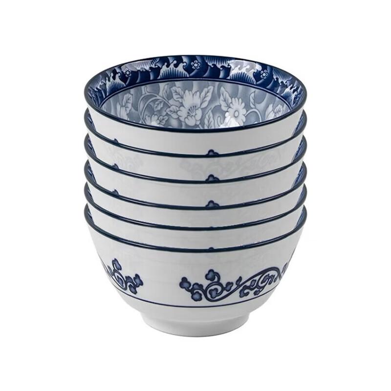 Hua Qing Ge Blue & White Porcelain 4.5-inch Rice Bowls (Set of 6)