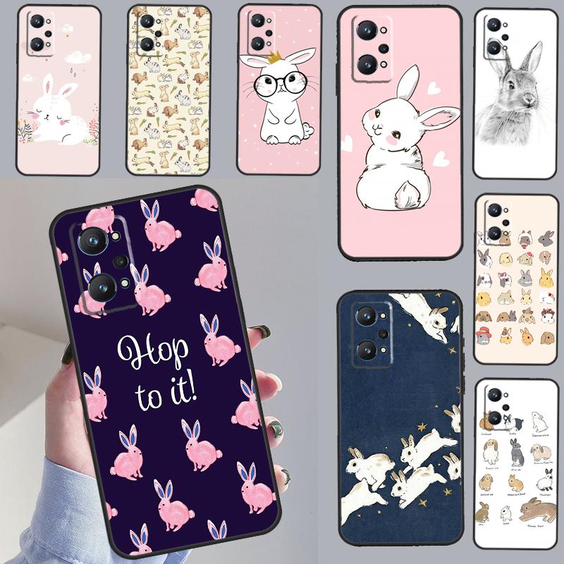 Cartoon Rabbit Bunny For Realme 10 Pro Plus C55 C35 C33 C31 C30 C21Y GT Neo 5 OnePlus 11 Nord 3 2T CE 2 Lite Case