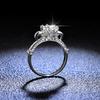 S925 Sterling Silver Ring Moissanite Ring Women's Ring Six Claws Classic Guardian Wedding Ring Proposal Diamond Ring Gift for Girlfriend
