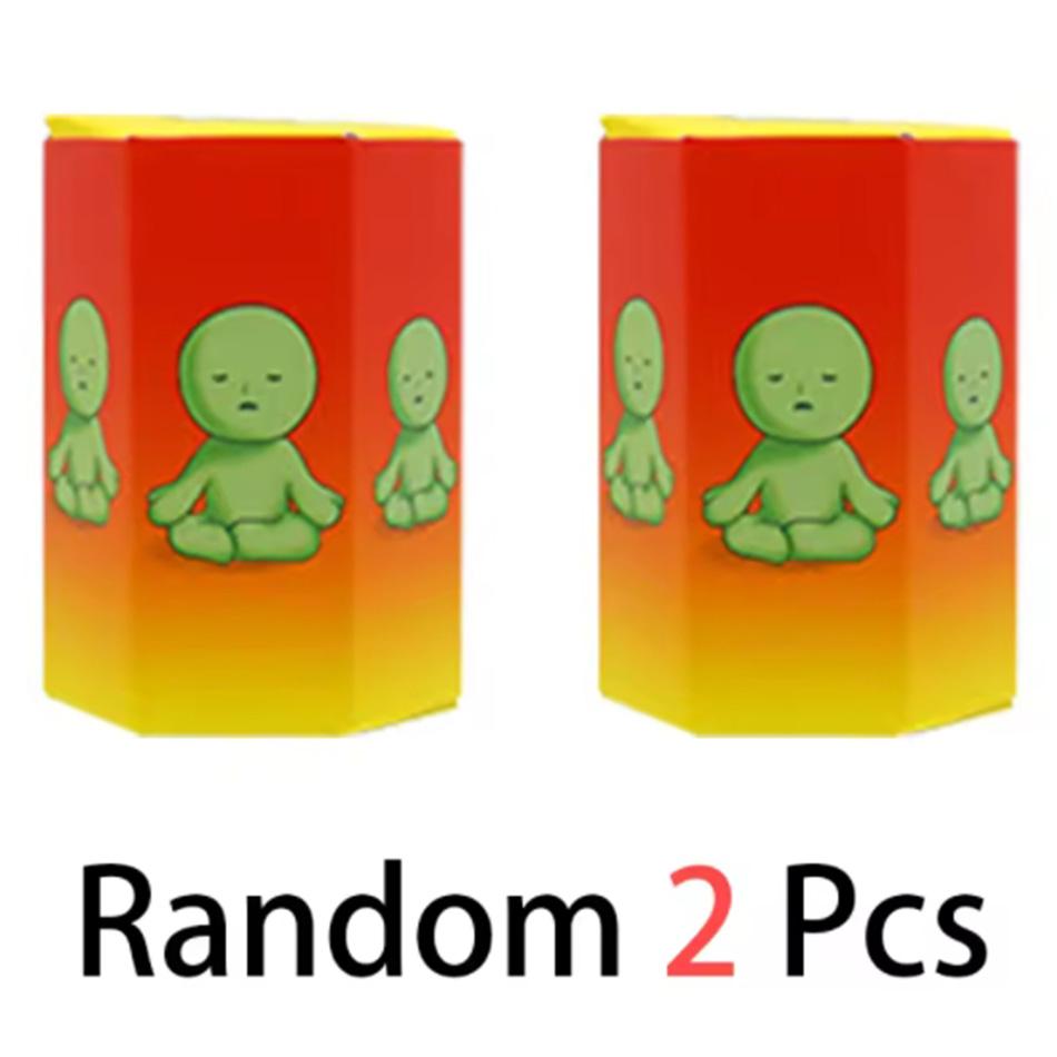 Smiski Yoga-Serie Überraschungsbox – Leuchtend grüne Figur, Kawaii-Nachtlicht, niedliches Sammlerstück, Weihnachtsgeschenk