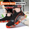 Fashion Lightweight Steel Toe Safety Shoes Men Anti-puncture Work Shoes Men Breathable Industrial Shoes Indestructible Work Safety Boots