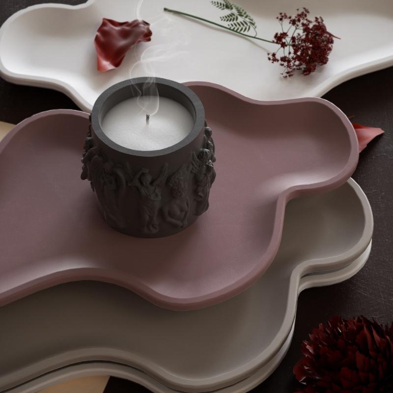 Multipurpose Large Oval Resin Tray Molds Sturdy Silicone Home Accessory Portable for Concrete Dishes Craft Supplies