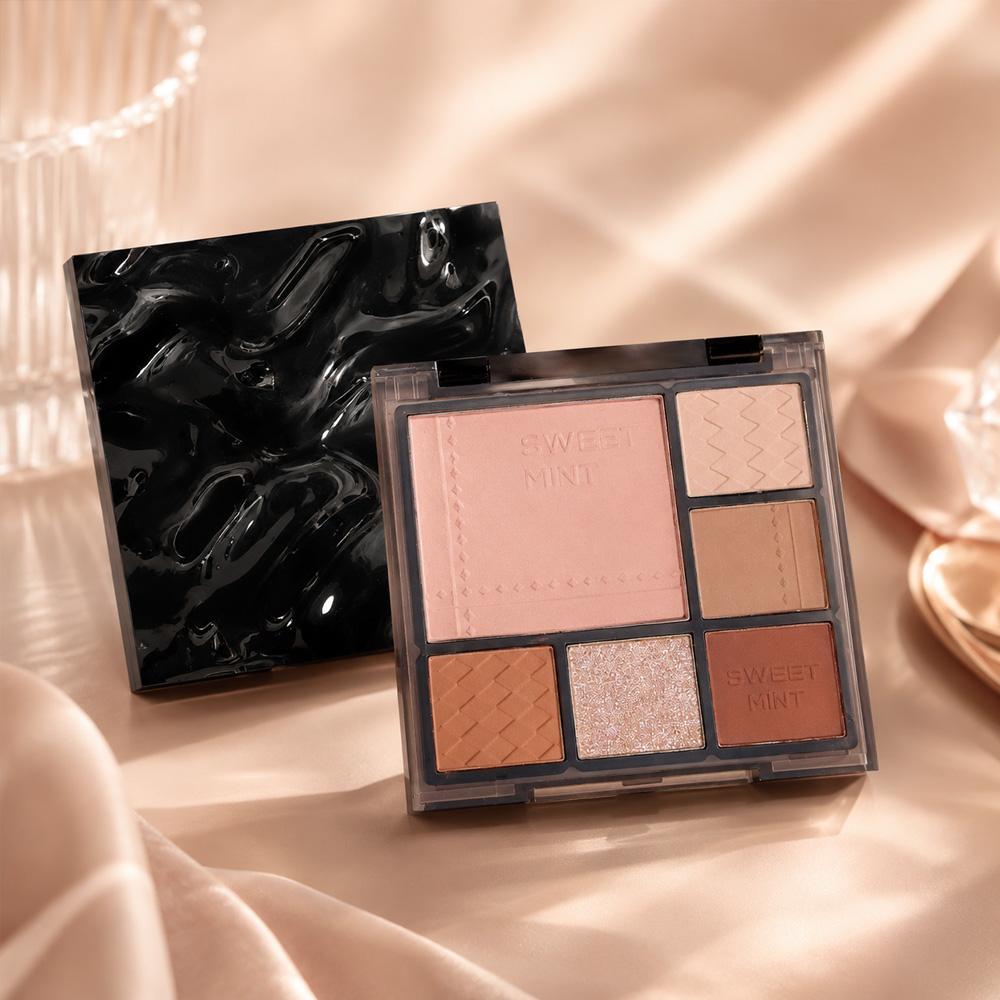 Gradient eyeshadow palette, atmosphere, eyeshadow, high-gloss, repairing blush, all-in-one multi-function integrated palette