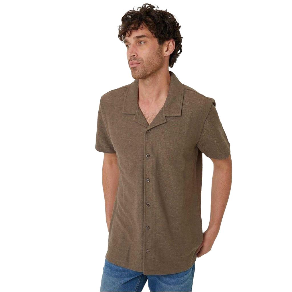 Threadbare Mens Antti Relaxed Fit Short-Sleeved Shirt