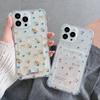 Fresh Flowers Floral Printed Soft TPU Clear Shockproof Casing Protective Cover Transparent Full Back Case