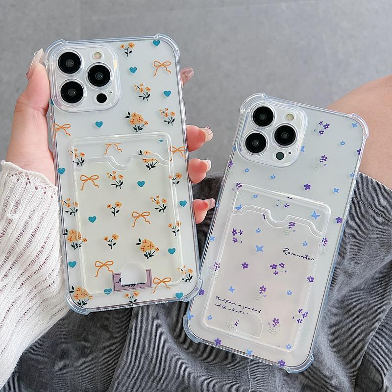 Flori Proaspete Imprimeu Floral TPU Moale Transparent Carcasă de Protecție Rezistentă la Șocuri Transparentă Acoperire Protectoare Completă pentru Spate
