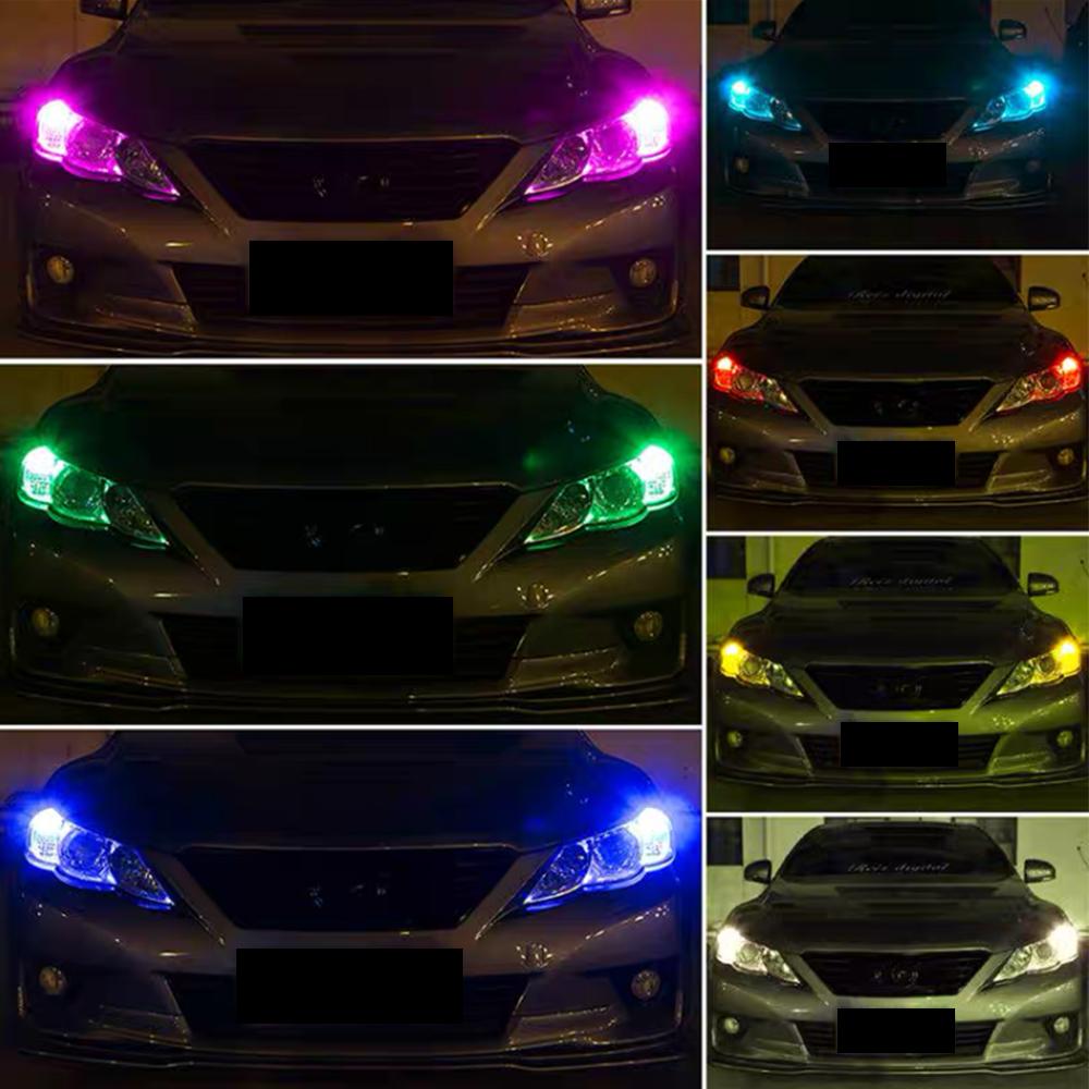 T10 RGB Led 194 168 W5W 5050 SMD Signal Lights RGB Automovie Interior Dome Reading Light WIith Remote Control Car AccessoriesTurn Signal 2