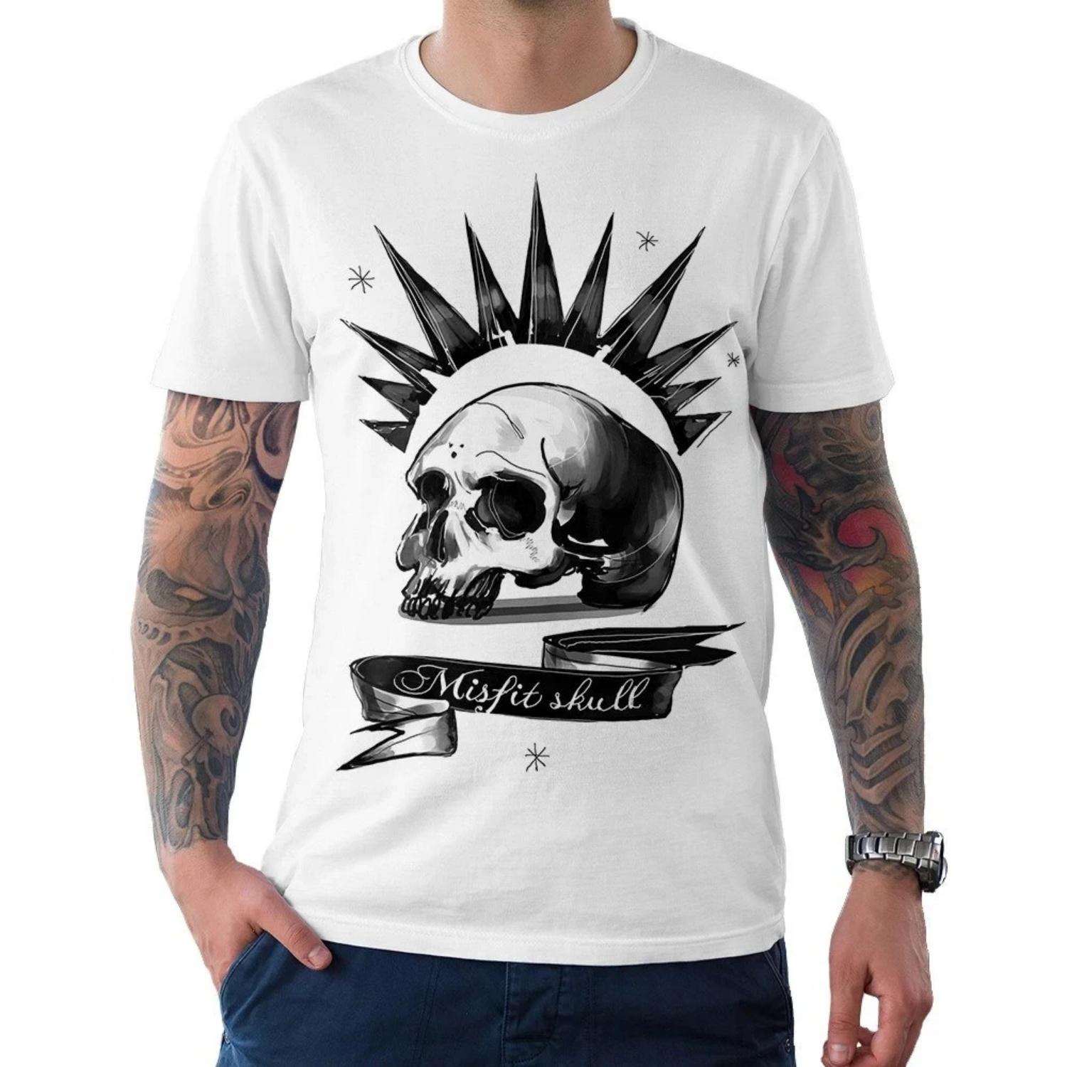 Game Life Is Strange Misfit Skull T-shirt Summer Men s and Women s Cotton Clothing Fashion Short Sleeve Top Streetwear Unisex S разноцветный