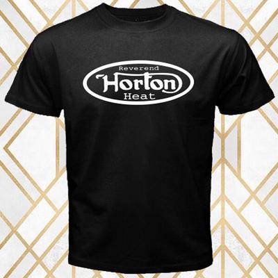 Reverend Horton Heat Logo Słynnego Muzyka Czarny T-shirt Unisex