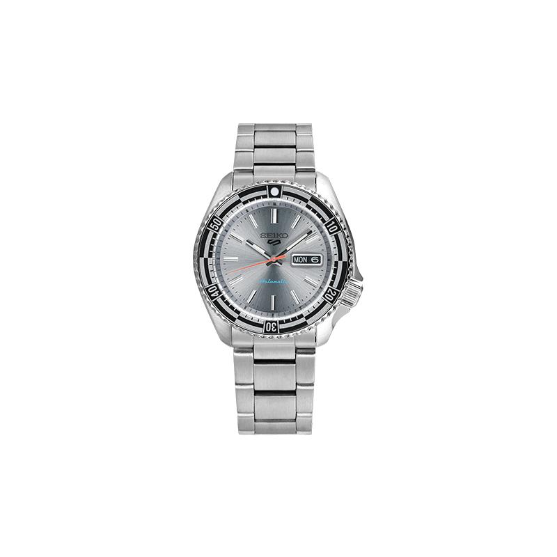 SEIKO 5 Sports Series SKX Sports Style 100 Meters Waterproof Automatic Steel Strap Men s Watch Silver Dial SRPK09 серебряный