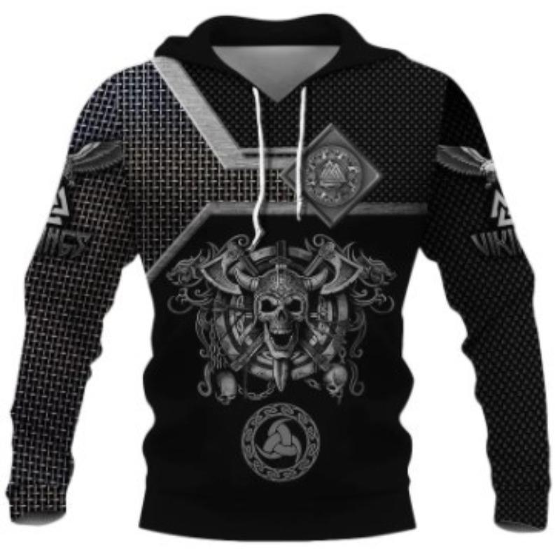 Tattoo Armor 3d Digital Printed Sweatshirt Hoodie Coat Men's Sweatshirt