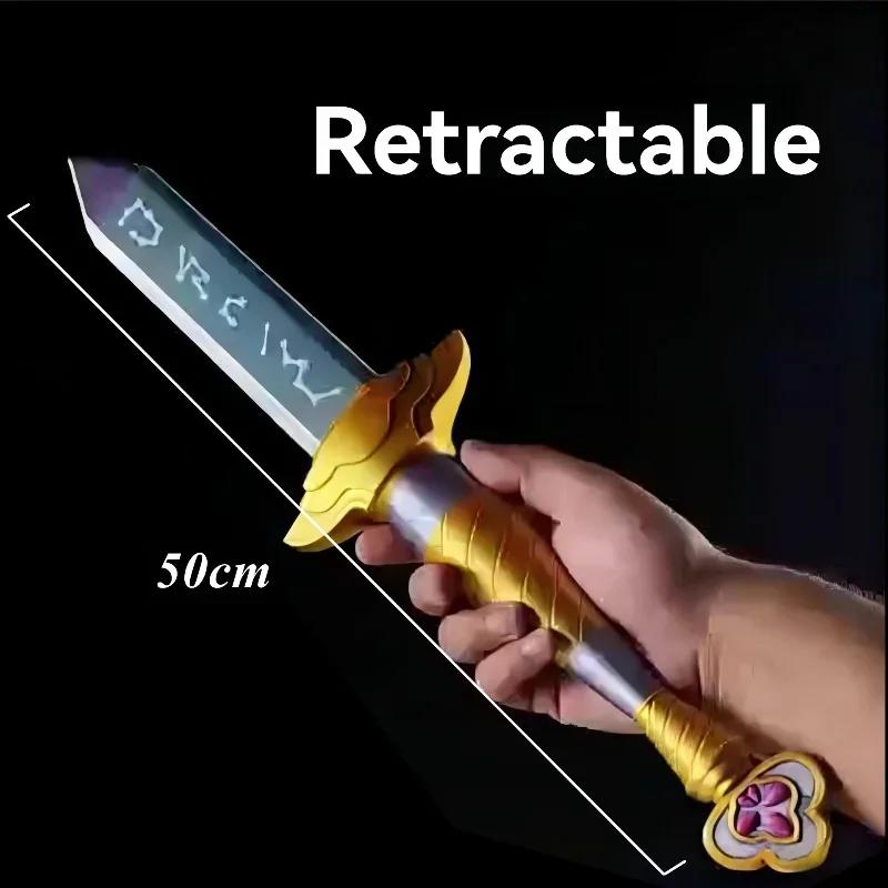 Teleskopický meč se symbolickou runou Meč Cosplay rekvizita Speciální rekvizity pro hraní rolí Halloween Karnevalové kostýmní doplňky