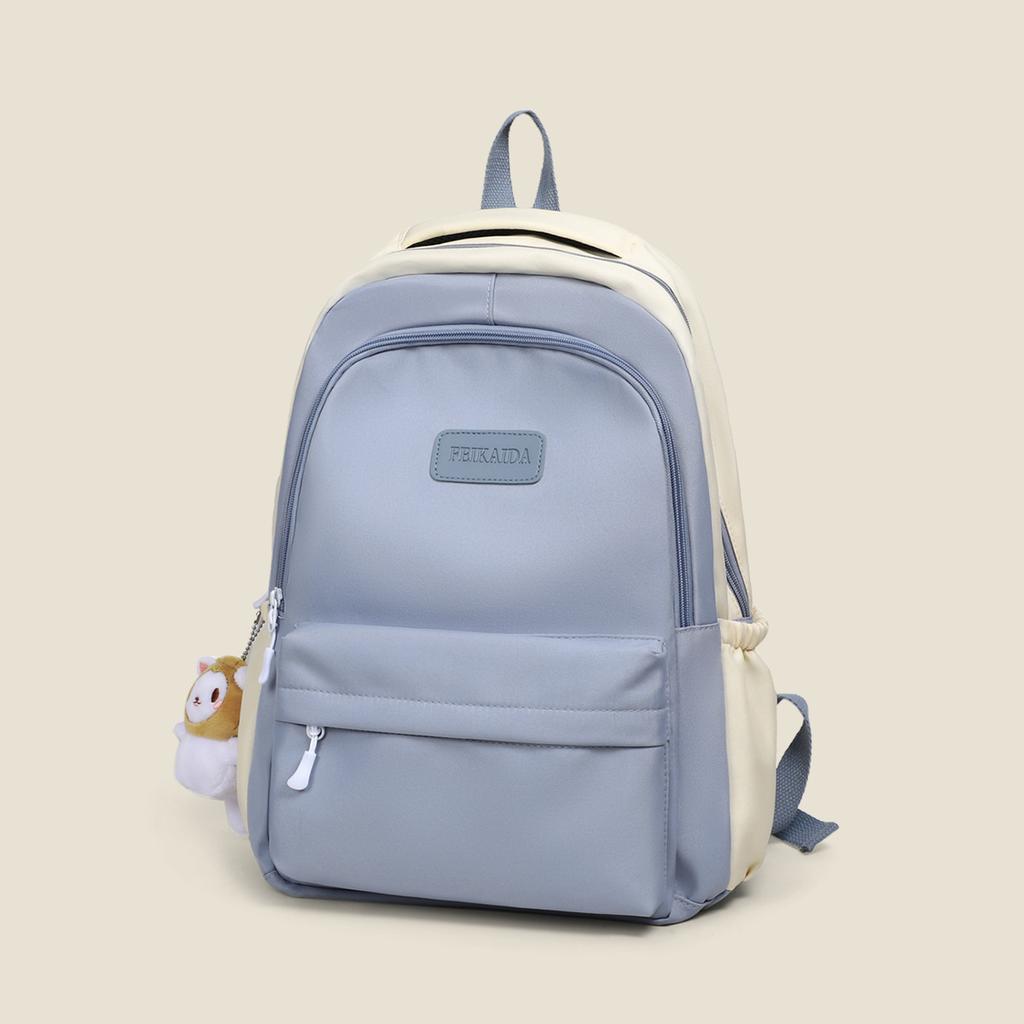 Summer School Bag Female High School Student Junior High School Student College Student Backpack Female Large Capacity Contrasting Color Backpack