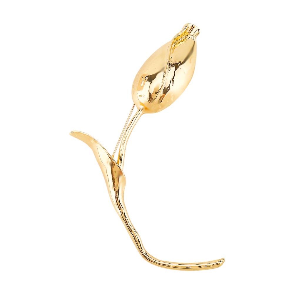

Retro Alloy Tulip Flower Brooch Tulip Shaped Ins Style Suit Corsage Pins Temperament Women Brooch for Women