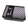 Cravatta da uomo Paisley Set regalo cravatta con gemelli e fermacravatta Cravatta business casual Nera Confezione regalo