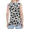 Women's Print Tank Top Button-down V-neck T-shirt Sleeveless Loose Fashion Top