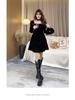 2025 Spring Korean Trend Square Neck Slimming Casual Plus Size Dress for Women