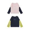Youyou Girls' Faux Two-Piece Long-Sleeve T-Shirt