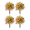 Outdoor Artificial Flowers with Ground Stakes Artificial Petunias Lifelike Decorative Flowers for Garden Yard Planter and Porch