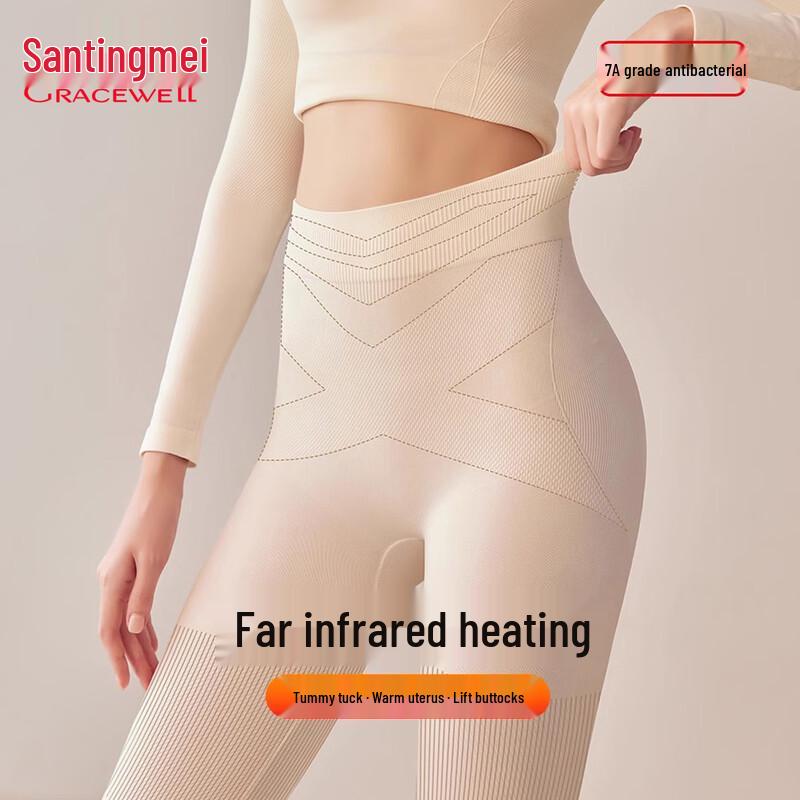 

Женские бесшовные термолеггинсы Tingmei с высокой талией и контролем живота L (110-130 lbs)