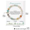 8MM Pink Quartzs Stone Bracelet Minimalism Natural Carnelian Amethysts Gem Stone Bead Elastic Bangle Jewelry Gift for Women Men