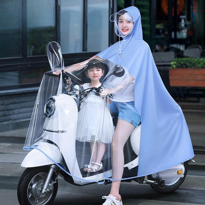 Passende verdickte übergroße Regenponchos für Eltern und Kinder Mutter-Kind Elektroroller Regenmäntel