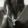 Collana Pendente Colibrì di Cristallo alla Moda Collana Girocollo Animale Scintillante di Zircone Raffinato per Donne Gioielli di Tendenza per Feste Regali