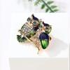 Trendy Double Owl Brooches Rhinestone Brooch Badge Pin Bird Animal Party Casual Suit Decoration Badge For Women Corsage Gifts
