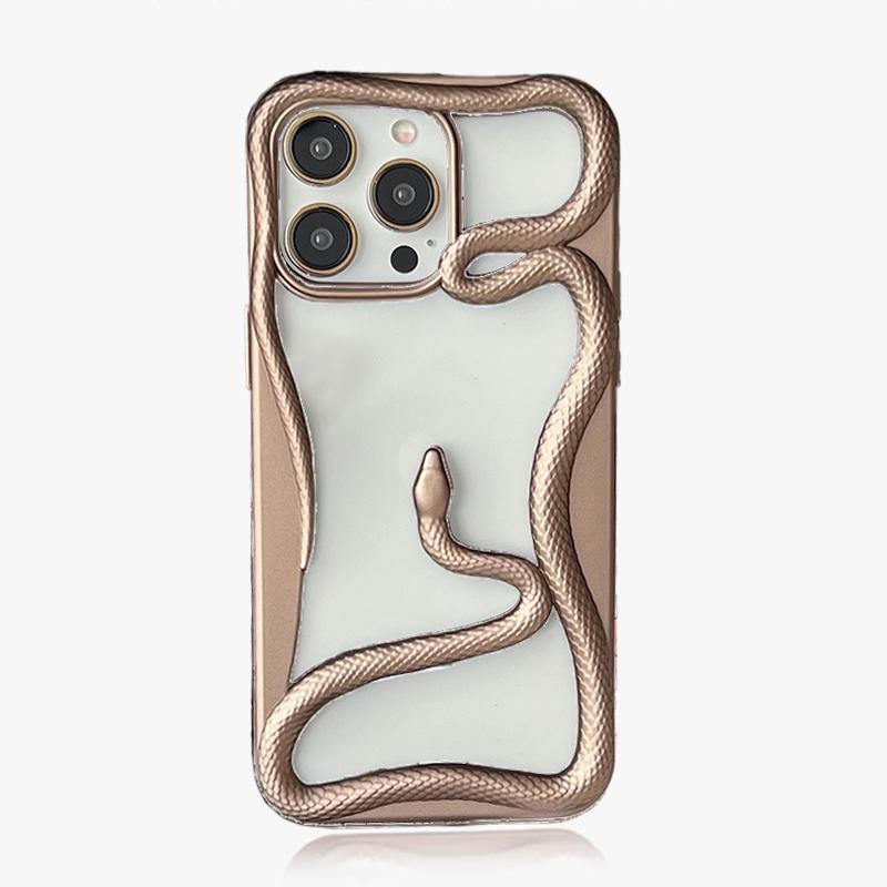 Hollow Out Snake Plating Matte Phone Case For For Iphone 17 Air 16 1 14 Plus 13 12 11 Pro Max Heat Dissipation Back Cover