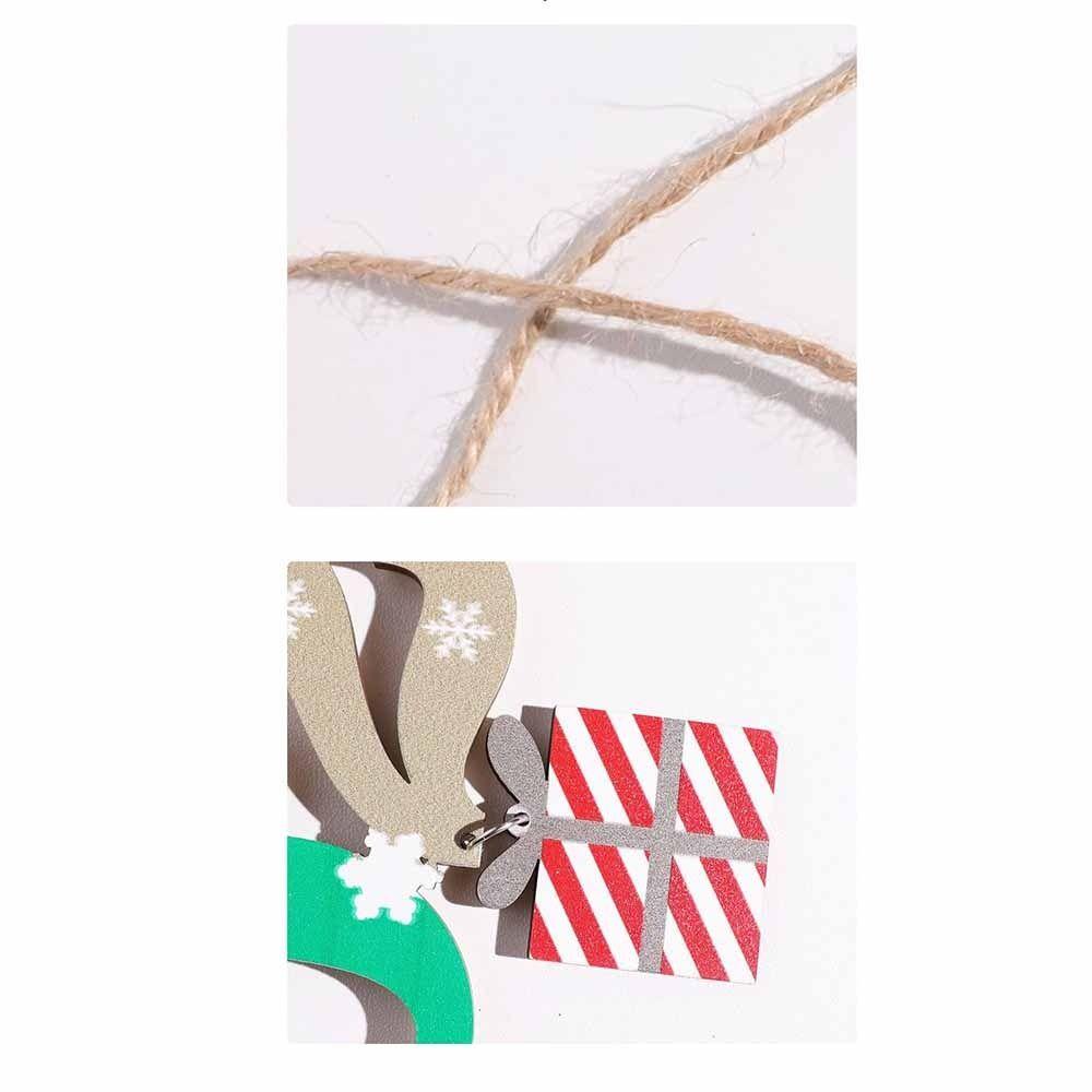 Dwarf Design Wooden Christmas Pendant Hanging Style Snowman Door Hanging Ornaments Year 2026 Elk Christmas Door Decoration