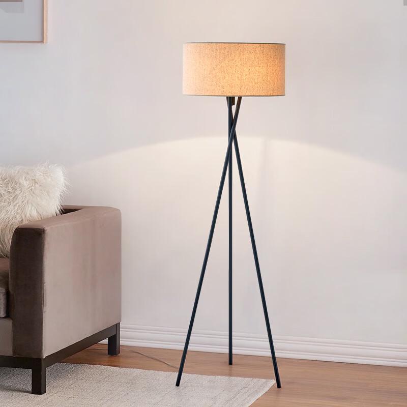 Nu Feng Black 12W Warm Light Corner Floor Lamp