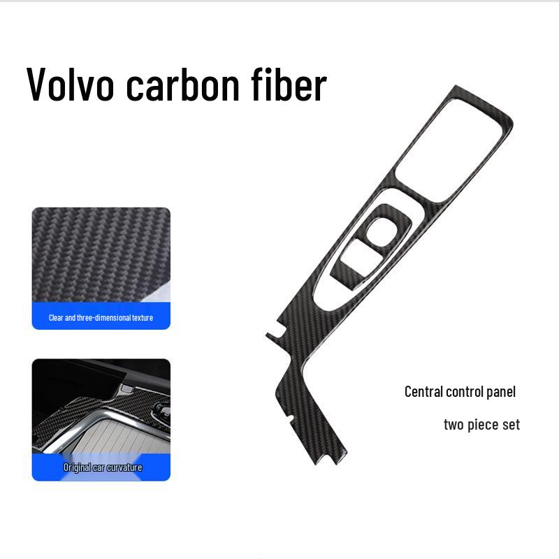 Real Carbon Fiber Gear Shift Frame for Volvo XC60/S60/V60: Center Console Panel Interior Sticker