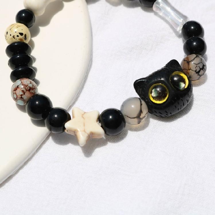 Stylish Bracelet Lucky Cat Charm Bangle Adjustable String Wrist Chain Fashion