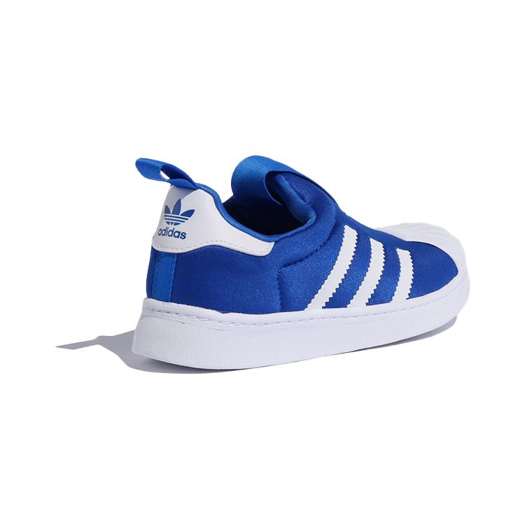 adidas Originals Superstar 360 C Low Top Skateboard Shoes Blue White Children Aged 3 7 Years Old EF6632