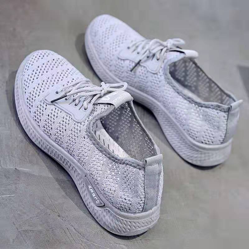 Women Shoes 2025 Mesh Breathable Flat Shoes Women Platform Wedge Sneakers Women Hollow Out Casual Shoes Zapatillas De Mujer