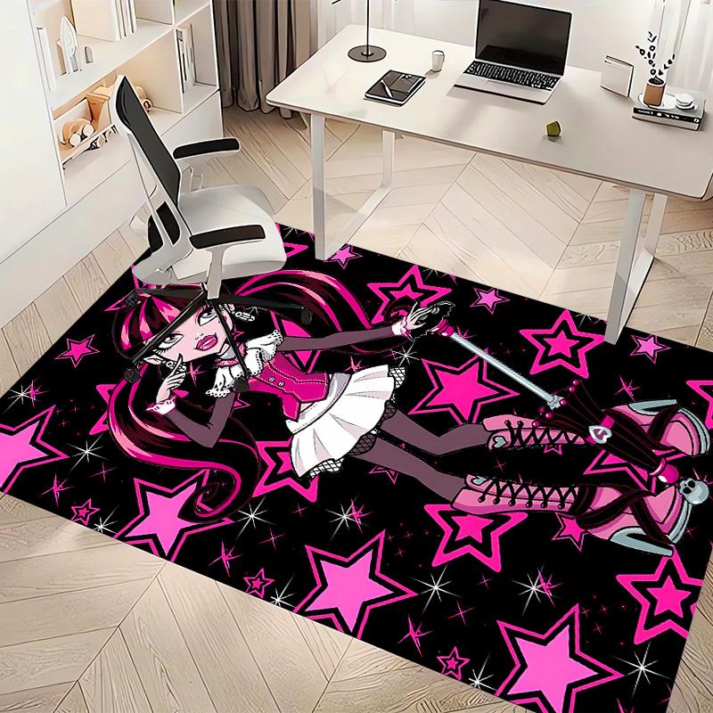 Monster High1 Printed Absorbent Washable Carpet, Non-Slip Bathroom Mats, Kitchen Rugs, Yoga Mat,Living Room Entrance, Camping Picnic Rugs