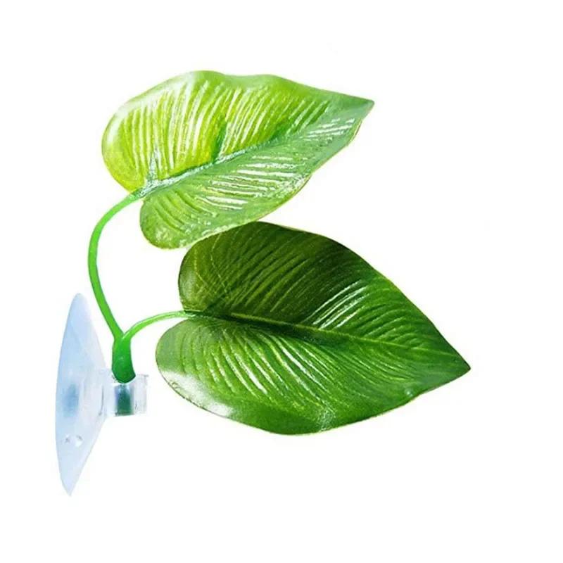 1Pc Artificial Aquarium Leaf Plants Decoration Betta Fish Rest Spawning Ornamental Plant Betta Fish Play Relax Hide Leaf Hammock
