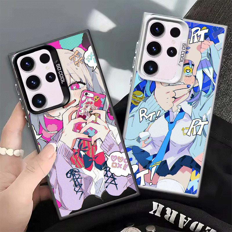 Anime Kwaii Girl Ins Style Soft Phone Case for Samsung Galaxy S24 S25 FE S26 Edge S23 Ultra S22 Plus S21 + Shockproof Cover Back