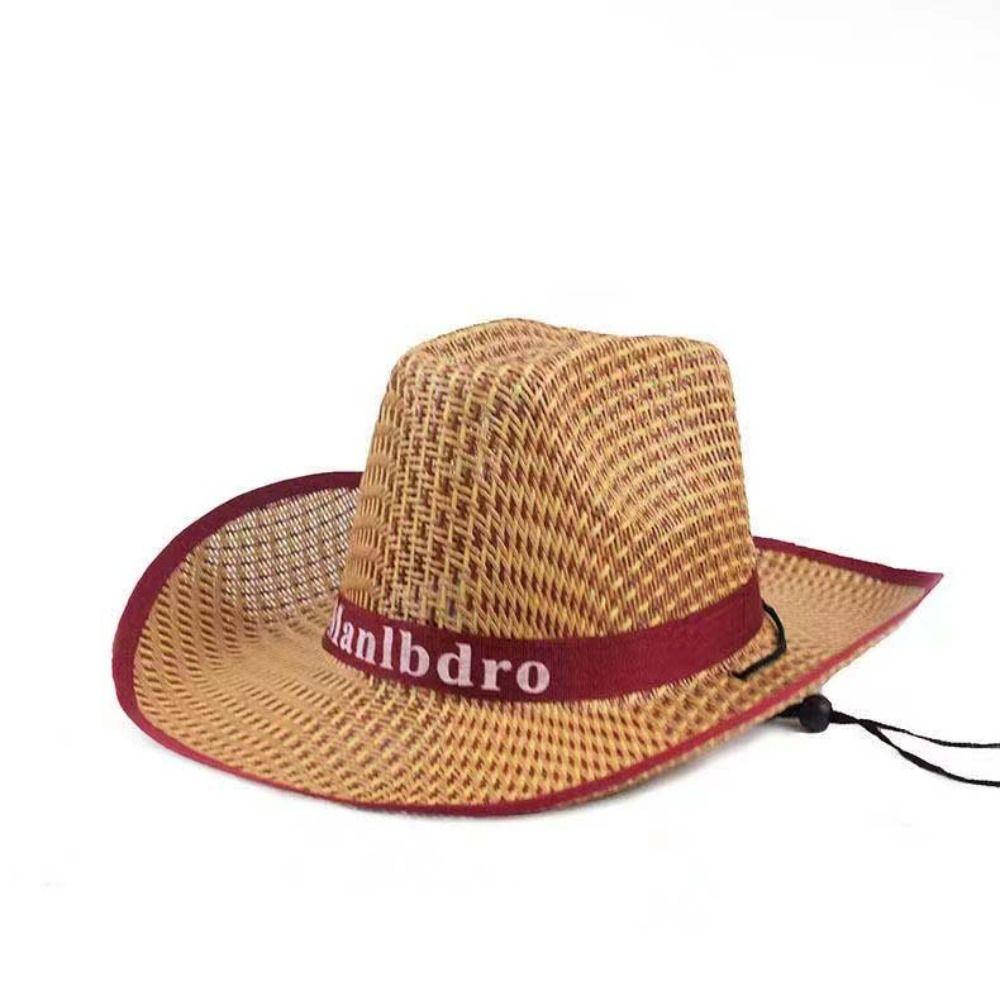 Foldable Visor Cap Men Straw Hat Summer Sunscreen Man Sun Hat Beach Cap Western Cowboy Hat Fedoras Woman/Female