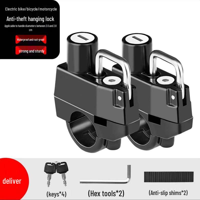 Universal Electric Vehicle Helmet Lock with Key Hook for Motorcycle Safety